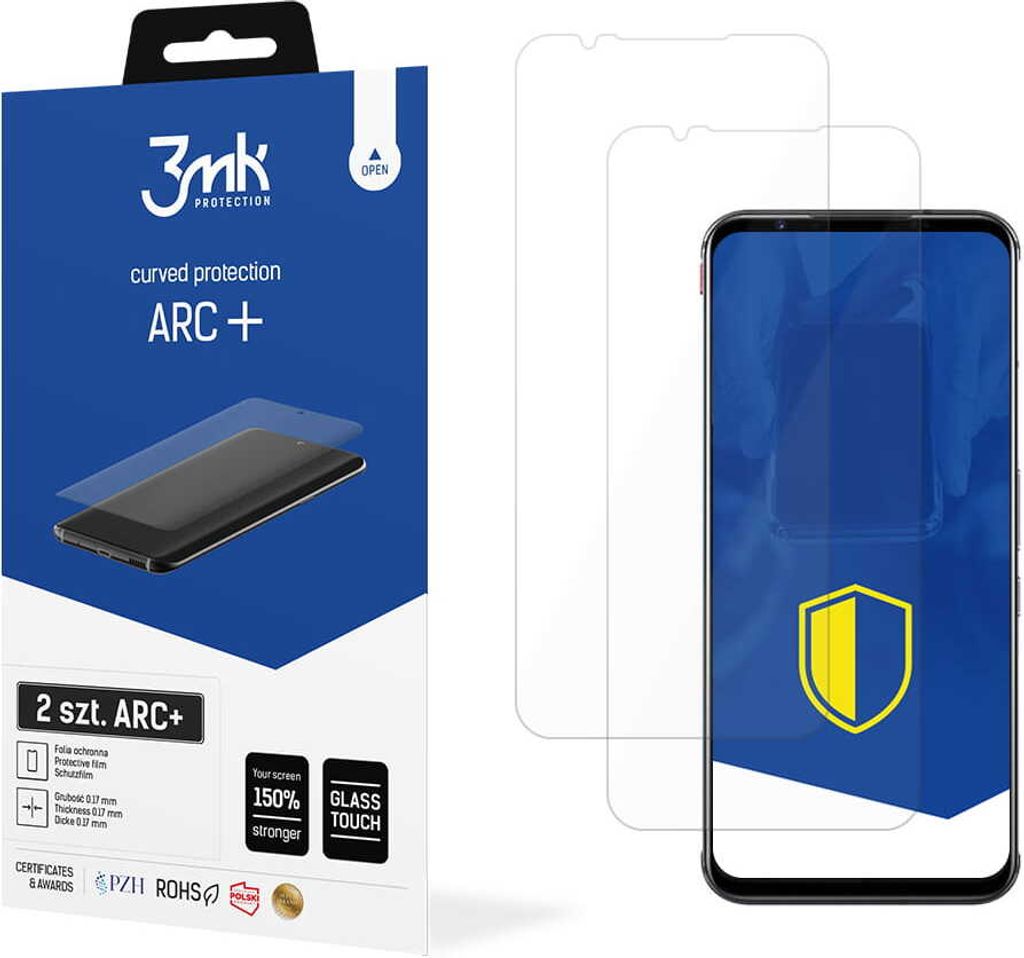 3mk Display Schutzfolie ARC+ für ZTE Nubia Red Magic 5S 0,17mm Self-Heal (2 Stück)