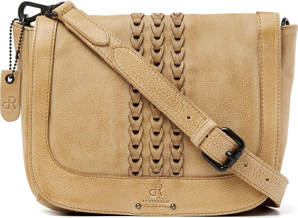 dR Amsterdam Handtasche | Damen Umhängetasche | Damen Leder Schultertasche | Damen Henkeltasche | Tampa - 933719 Beige
