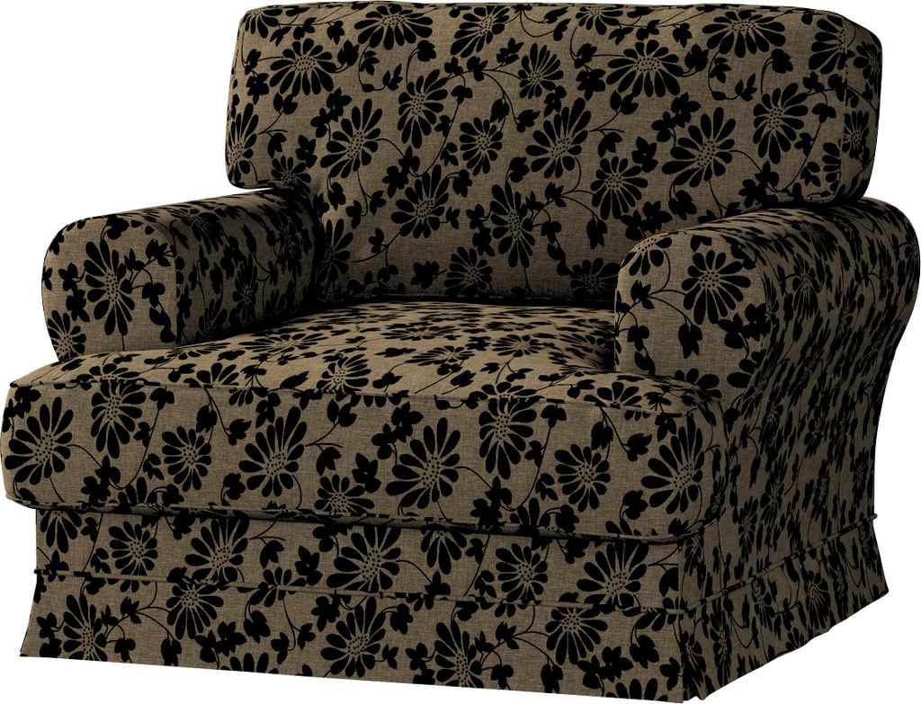 Dekoria Bezug für Ekeskog Sessel, beige-schwarz, Bezug für Ekeskog Sessel
