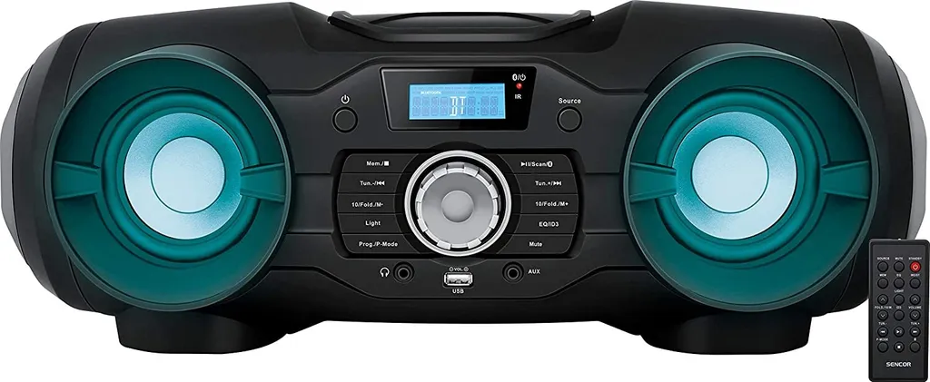 Lecteur CD Sencor SPT 5800 Puissant 48W avec Bluetooth et Radio FM Noir