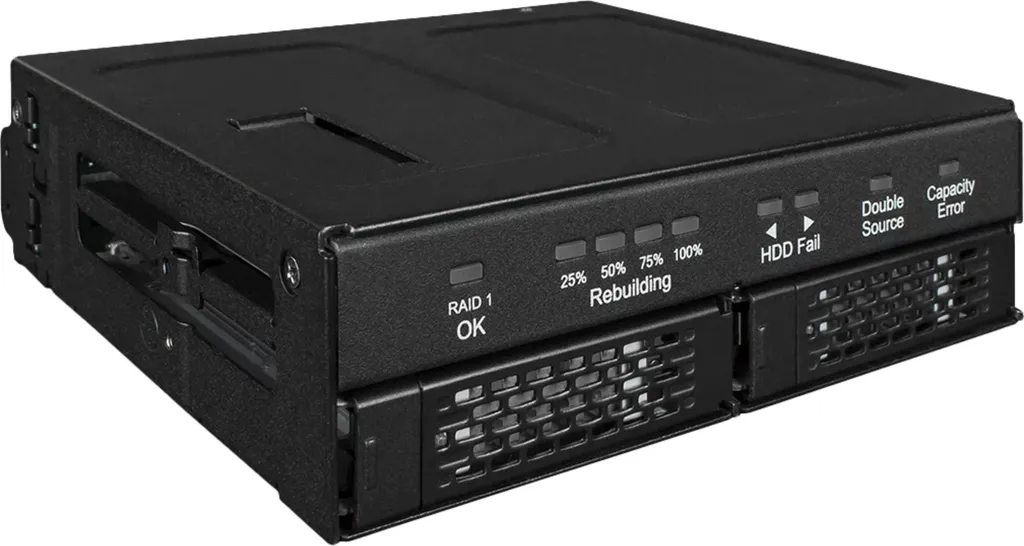 Boîtier RAID 1 Icy Dock MB902SPR-B R1 pour Sauvegarde de Données