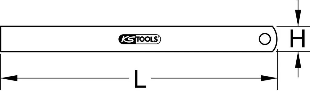 KS Tools 300.0117 Riga Semi-Flessibile in Acciaio Armonico 1500mm