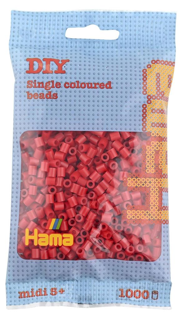 Hama Bügelperlen 207-22 Hama Bügelperlen midi, mittelrot, Immagine del prodotto 