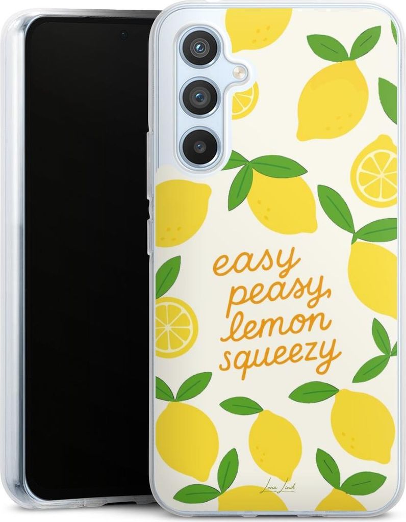 DeinDesign Handyhülle für Samsung Galaxy A54 5G Silikon Hülle Case Smartphone Schutzhülle Statement Zitrone Spruch
