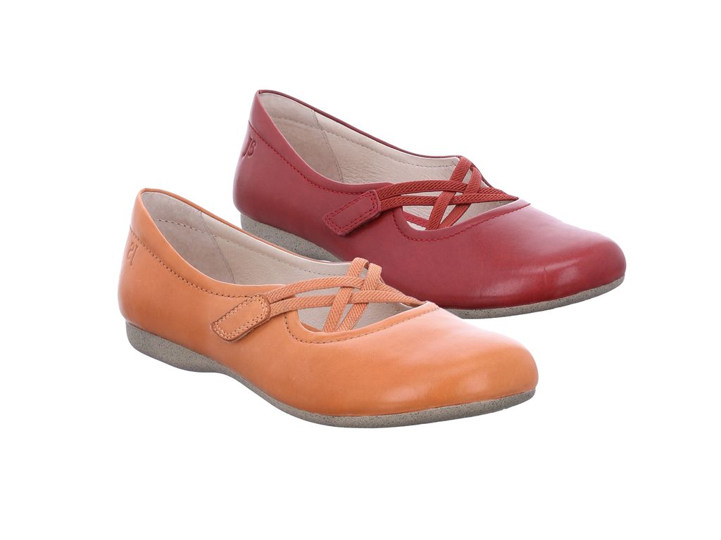 Josef Seibel 87239-971 Fiona 39 Ballerina Klettverschluss Riemchen Slipper, Größe:41 EU, Farbe:Rot