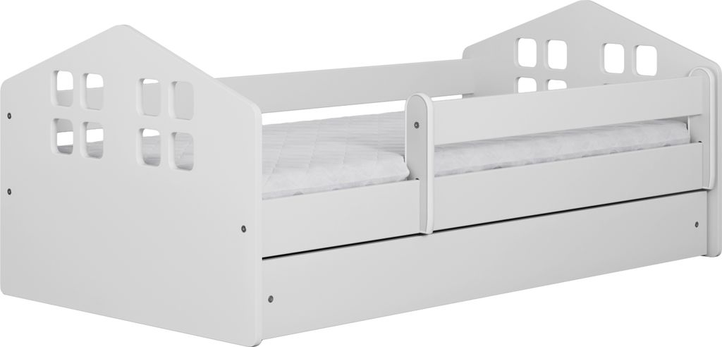 Kocot Kids Kinderbett Kacper weiß mit Schublade 160x80 cm ohne Matratze