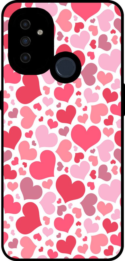Smartphonica Telefon Fall geeignet für OnePlus Nord N100 mit Herzen drucken - Herzen Design TPU Backcover Fall - Kinder Fall mit Herzen Design