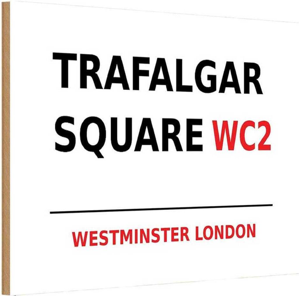 vianmo Holzschild 12x18 cm Westminster Trafalgar Square WC2 England