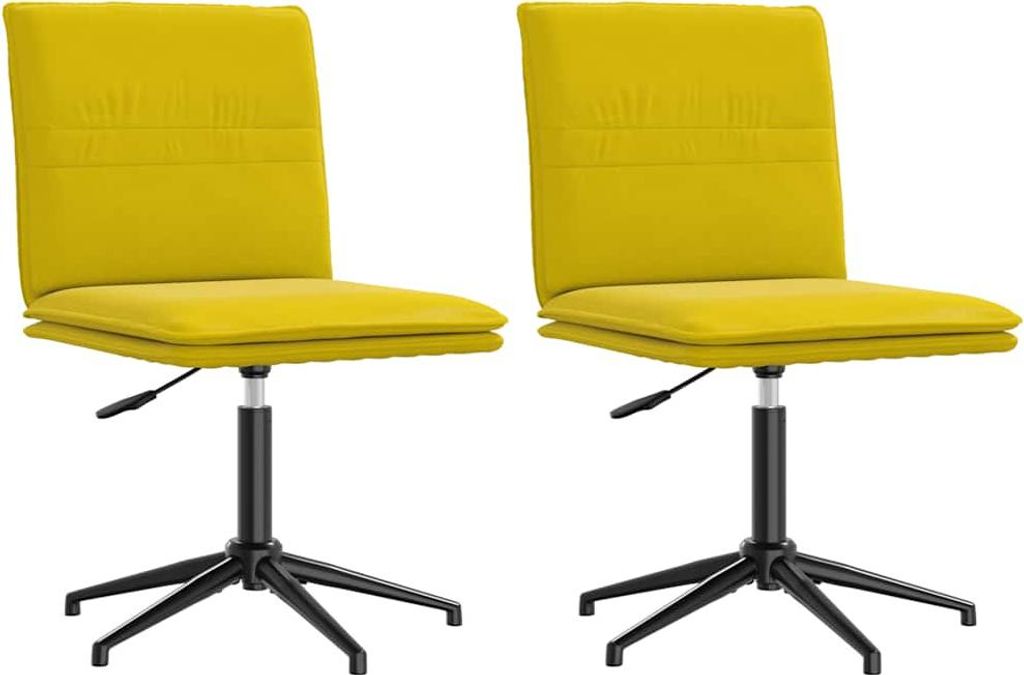 vidaXL Esszimmerstühle 2 Stk. Gelb Samt