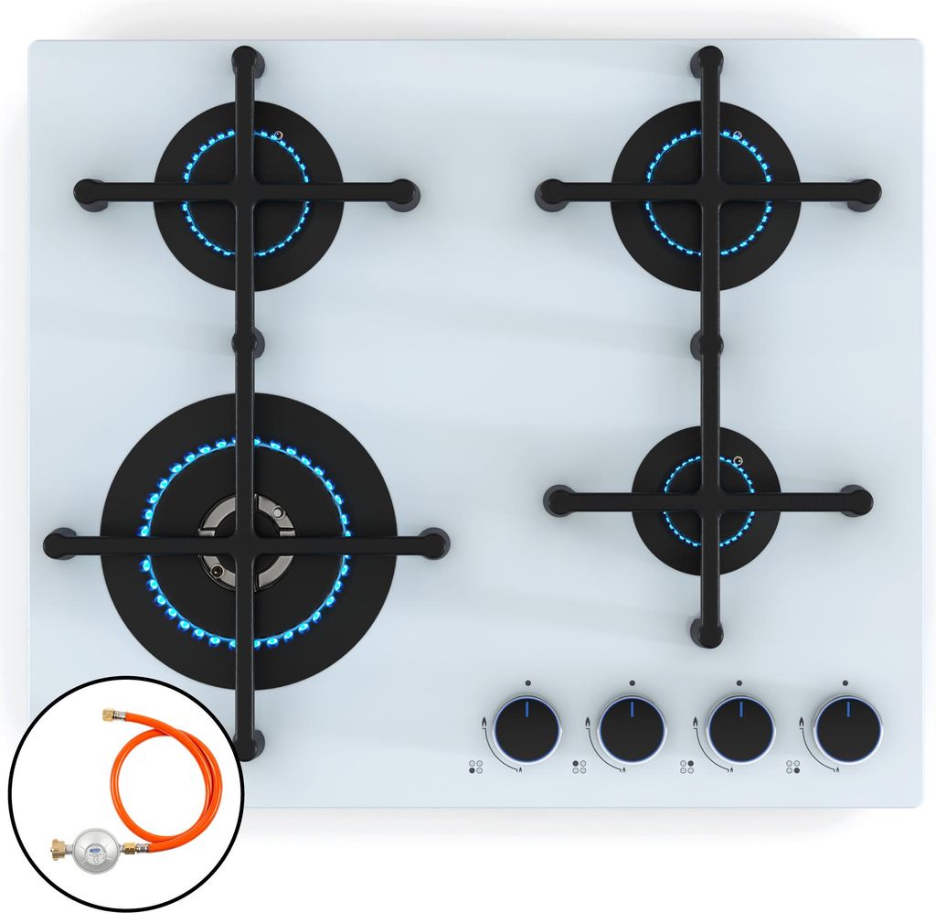 Klarstein Illuminosa 4 Plaque De Cuisson Gaz - 4 Brûleurs Image du produit 