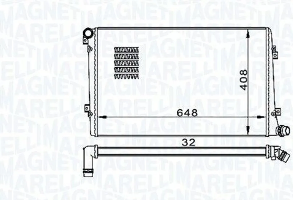 Radiateur de refroidissement moteur pour VW Golf Plus et Touran