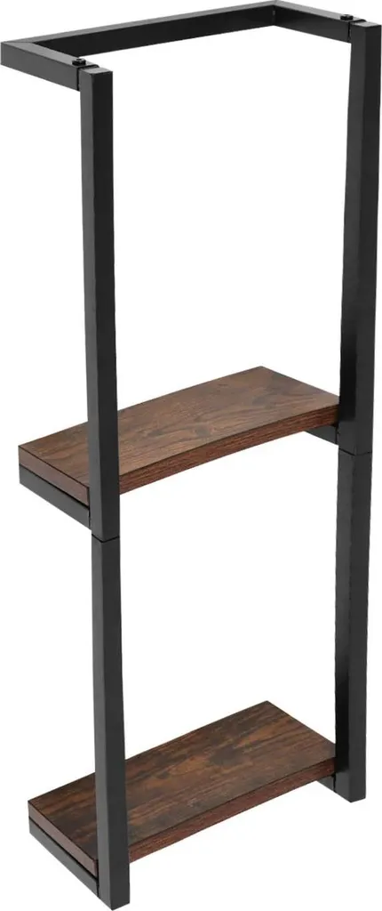 Étagère murale en acier au carbone, charge 15kg, coloris chocolat noir