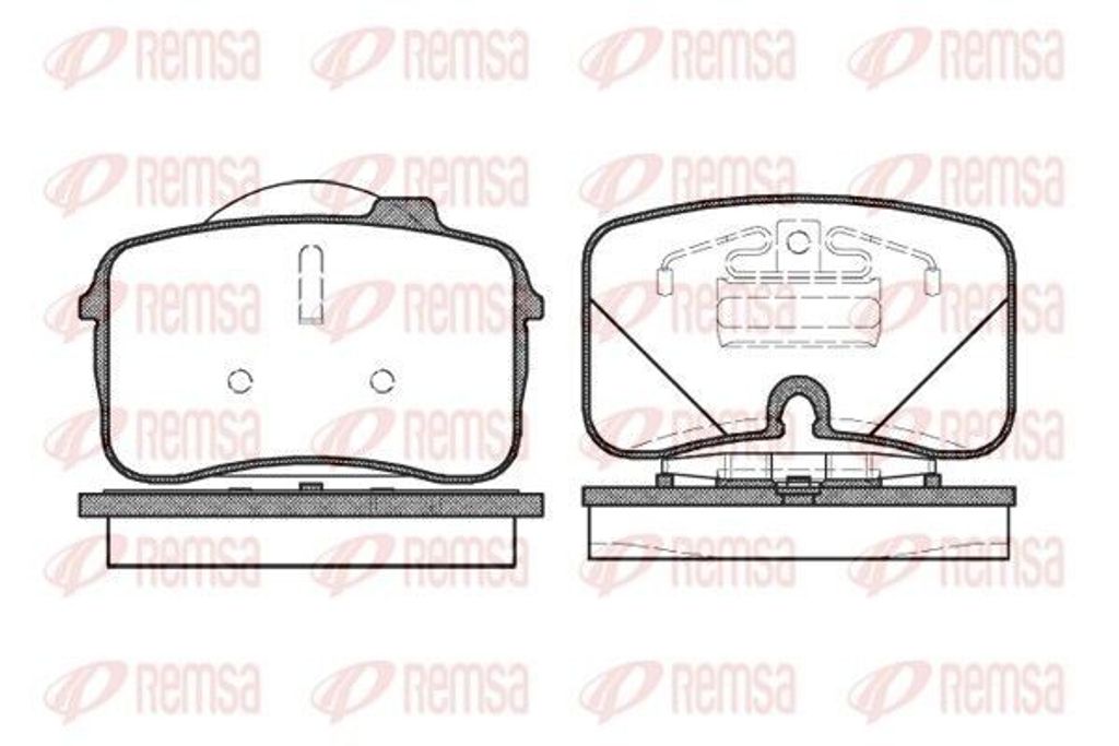 REMSA Bremsbeläge Satz Vorne Bremsklötze für AUDI 100 Limousine (4A2, C4) 0328.00