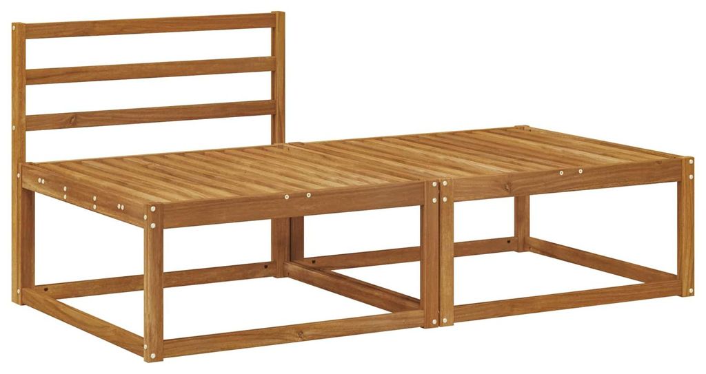 vidaXL Sectional Sofa Einheiten 2 Stück Natur Massivholz Akazie