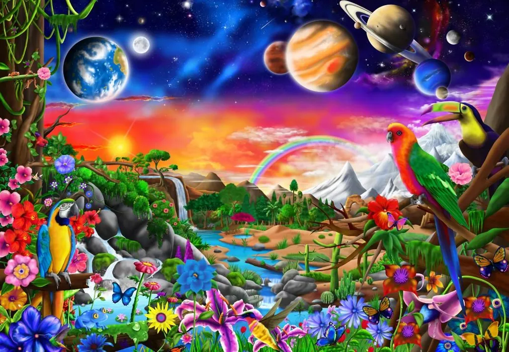 Bluebird Puzzle Cosmic Paradise 1000 pièces - Puzzle Adulte Thème Espace