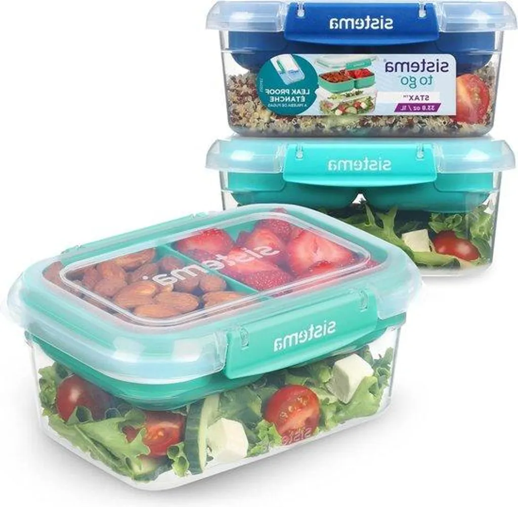 Boîte repas hermétique 1L lot de 3 : fini les fuites et le gâchis sans BPA