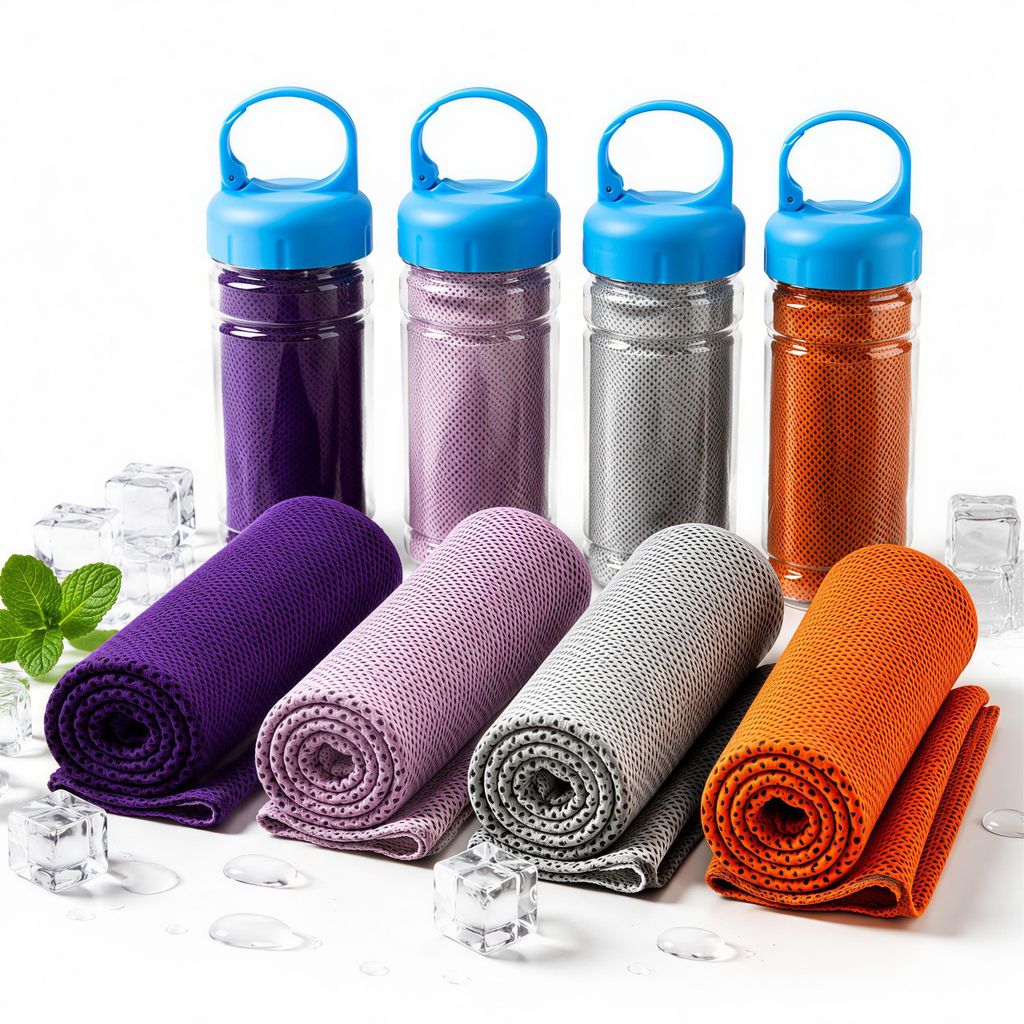 4 Stück Kühlhandtuch Cooling Towel, 100 x 30 cm, sofort Produktbild 