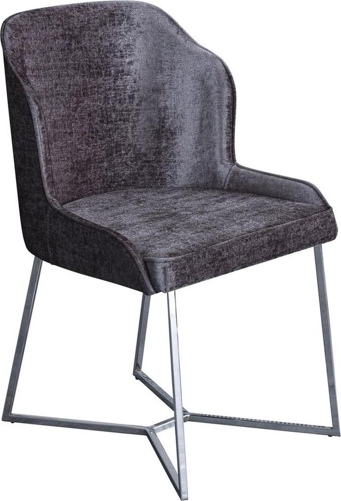 Stilvolles Graues Esstischset Schiebetisch 4 bequeme Stühle Küche Sessel