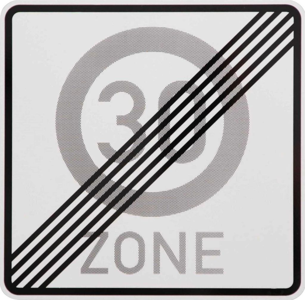 Original Verkehrszeichen Nr. 274.2 Ende ZONE 30 zum 40. Geburtstag Geburtstagsschild Straßenschild Schilder Verkehrsschild Straßenschilder Straß...