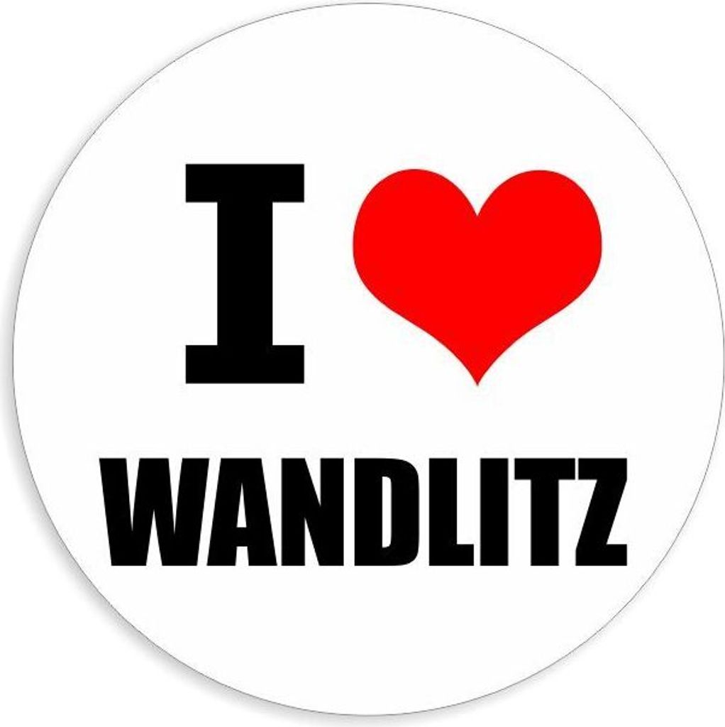 Kiwistar - Autoaufkleber - 8x8 cm - außen klebend - I love Wandlitz für Auto, Laptop, Fahrrad, LKW, Motorrad Aufkleber mehrfarbig Sticker Decal