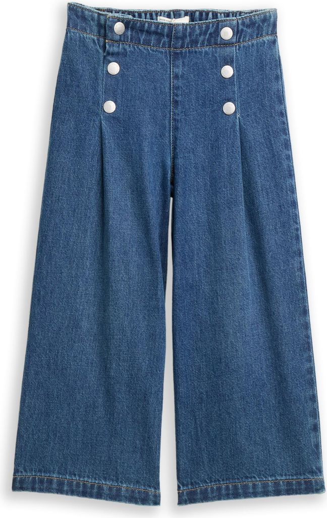 Tom Tailor 1050770_110, Jeans, Weiblich, Kind, Blau, Weites Bein, Klettverschluss