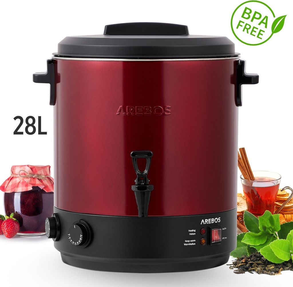 AREBOS automatyczny garnek do wekowania 1800 W, garnek do Zdjęcie produktu 