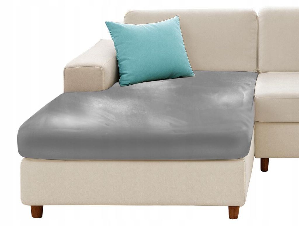 Sofa Sitzkissenbezug - Grau - 165-200cm - Stretch Husse - Produktbild 