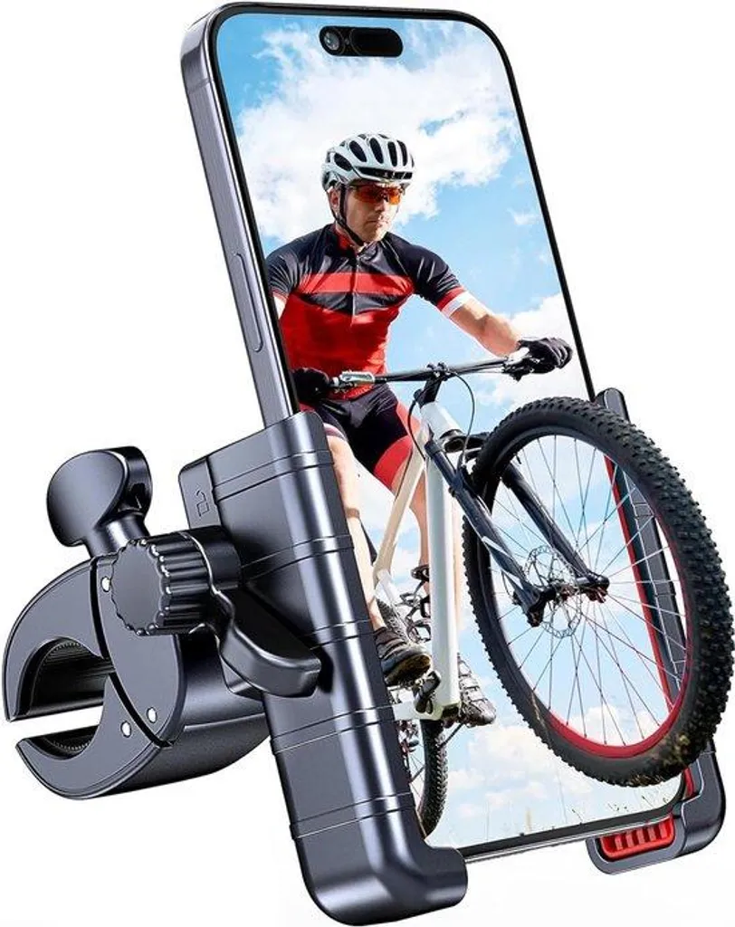 Support téléphone moto anti-vibrations 360°, fixation sûre 4,5-7 pouces