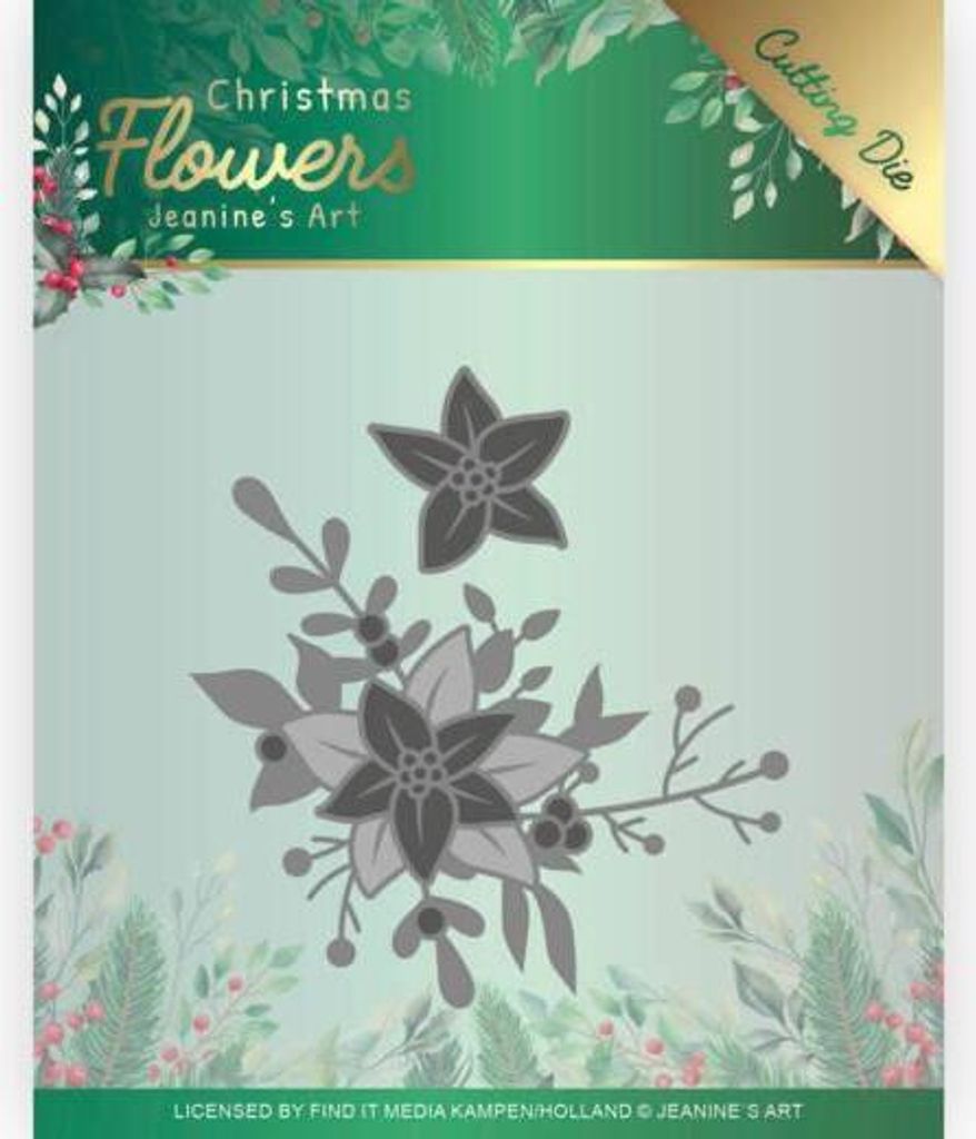 Stanzschablone - Jeanines Art - Christmas Flowers - Weihnachtsstern Ecke