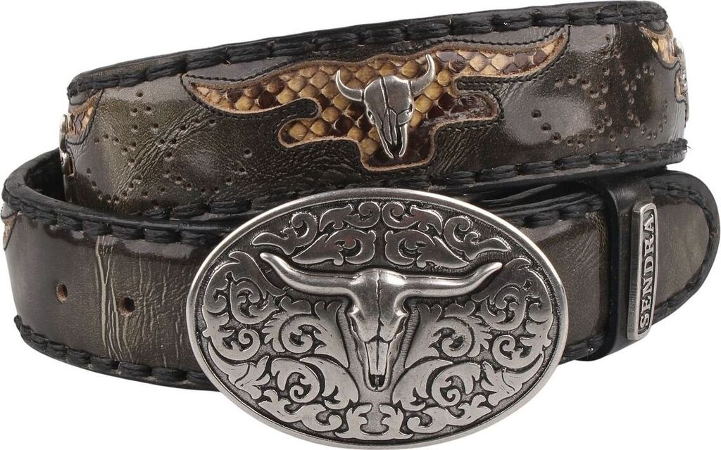 Sendra Gürtel Python 8322 Dunkelbraun