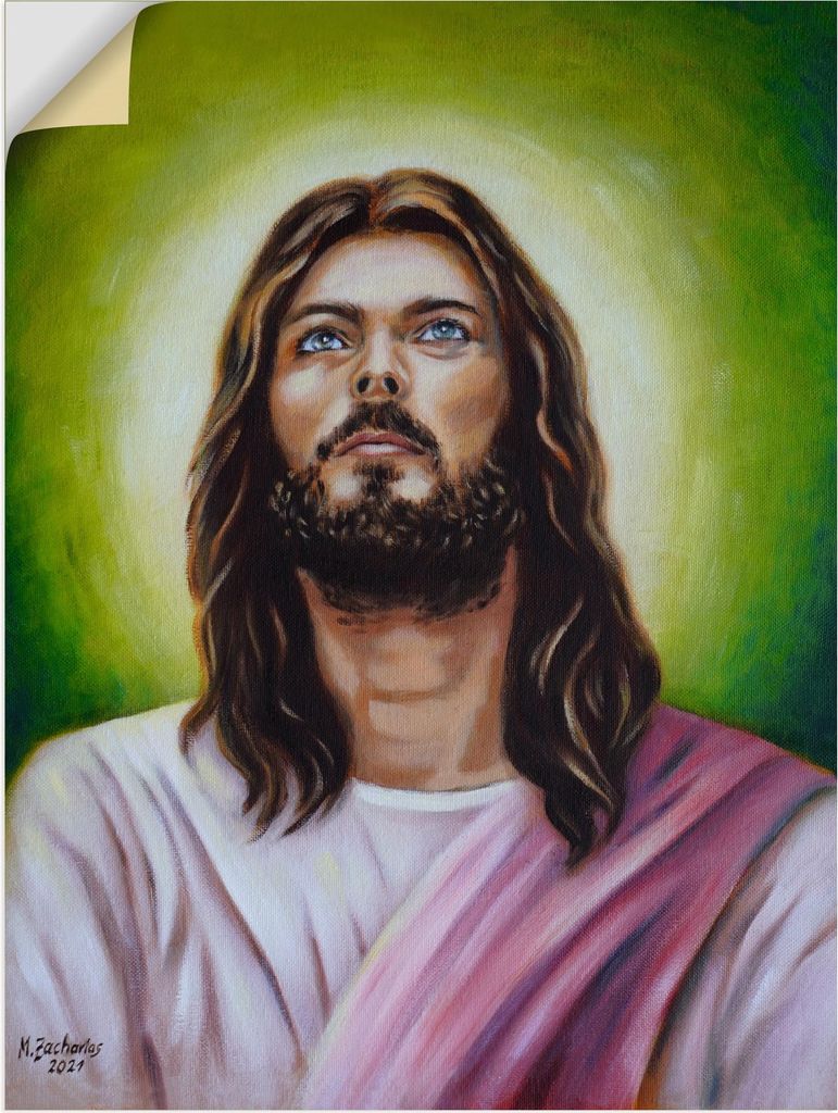 ARTland Wandbild, selbstklebend Jesus Christus Porträt Größe: 90x120 cm