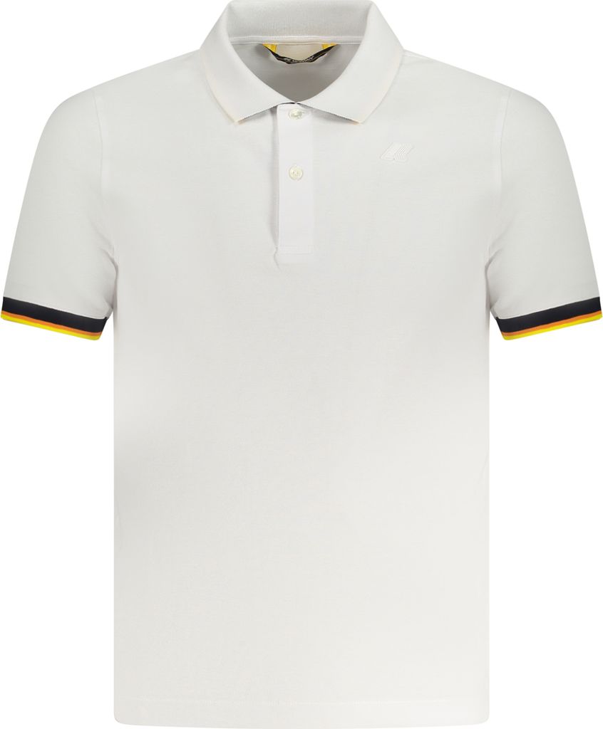 Stylishes Herren Kurzarm-Poloshirt Weiß mit Kontrastdetails