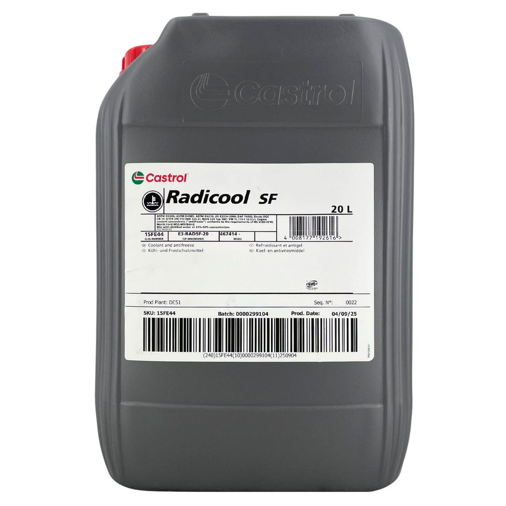Castrol Radicool SF Kühlerfrostschutz Konzentrat 20 Liter Produktbild 