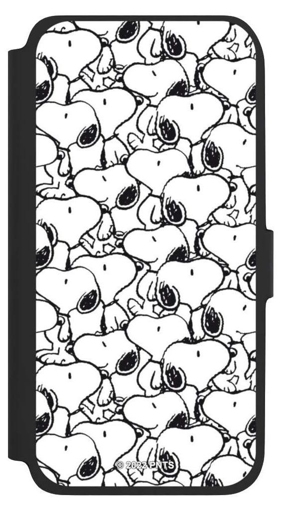 NIVOCASE Klapphülle für Samsung Galaxy A17 5G Handyhülle aus Kunst Leder NIVOflip schwarz Muster Peanuts Snoopy