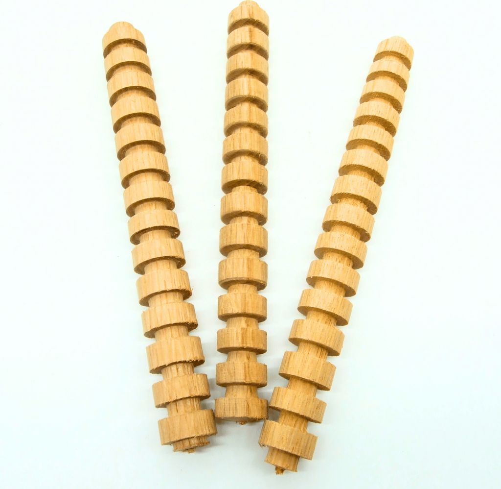 3 x Spirale aus Eichenfässern - Ungetoastet - Whiskey aus Irland, Holzspiralen, Eichen Infusion Flasche Spiral