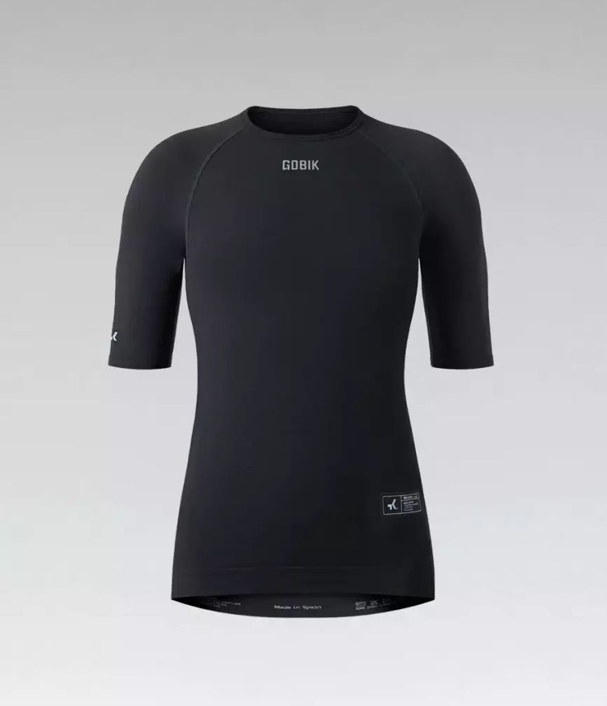 GOBIK Kurzarm Fahrrad-Shirt - WINTER MERINO WOMEN - Schwarz M-L