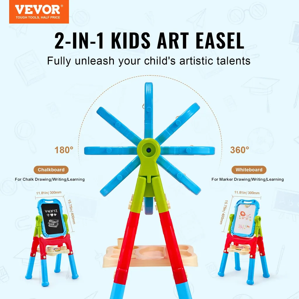 Tableau magnétique ajustable enfant : la solution pour dessiner partout - 2