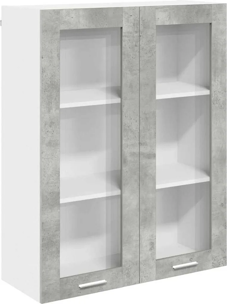 Pensile Grigio Cemento 80x31x100 cm | Mobile Cucina e Bagno Salvaspazio