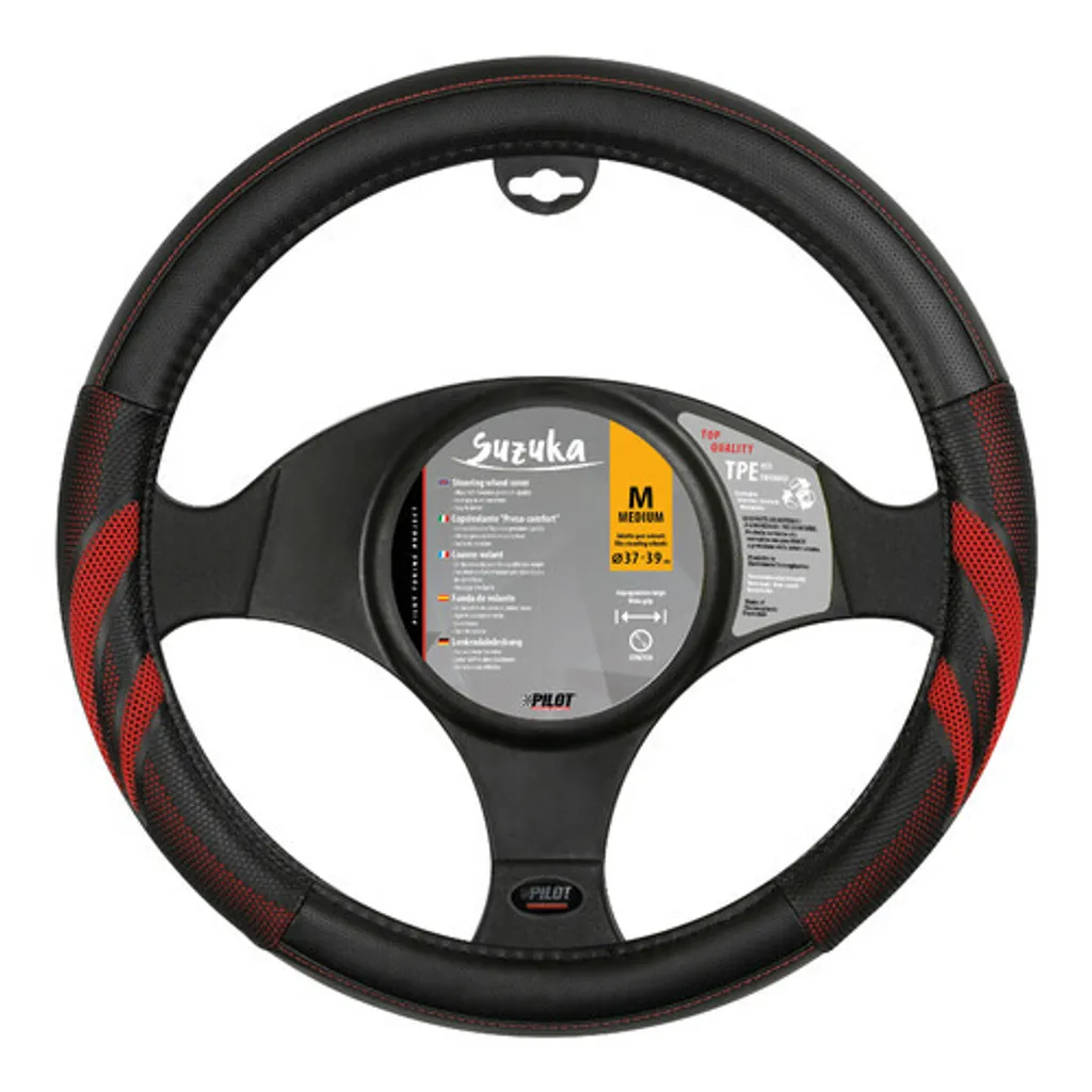 Coprivolante Suzuka nero/rosso - 1