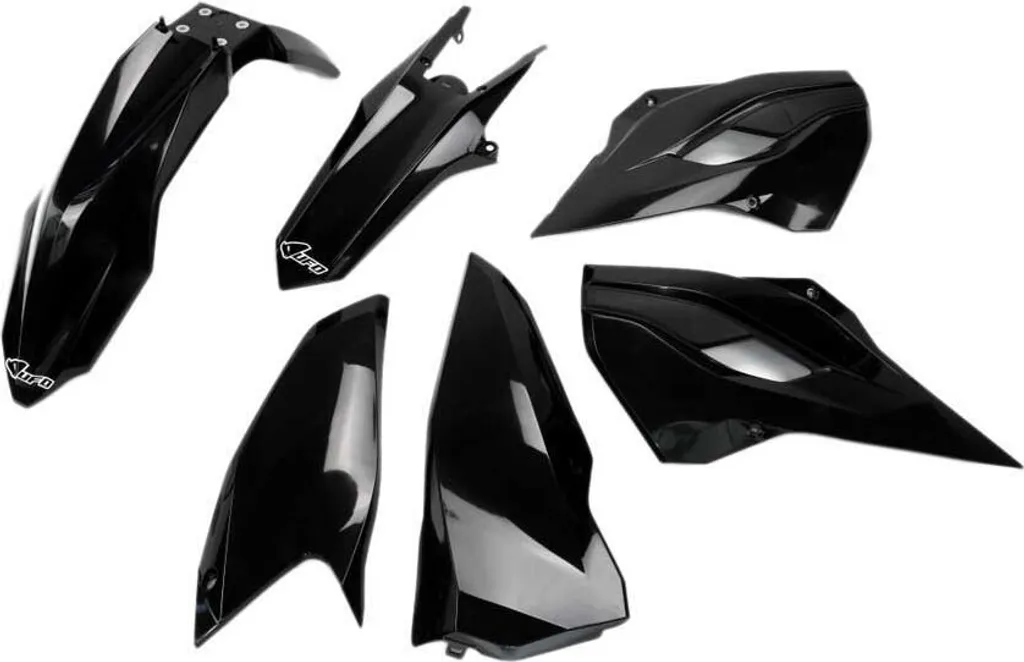 Kit carénage Husqvarna FE TE TC 125-450 de 2014 UFO PLAST Noir 6 pièces