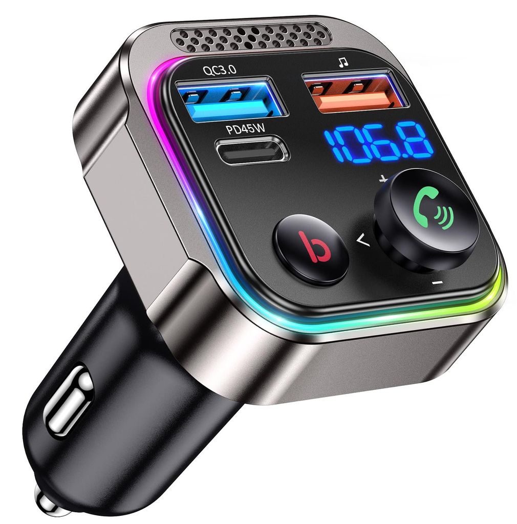 Trasmettitore FM Gizmovine, Bluetooth 5.4, 63W (PD 45W e Immagine del prodotto 