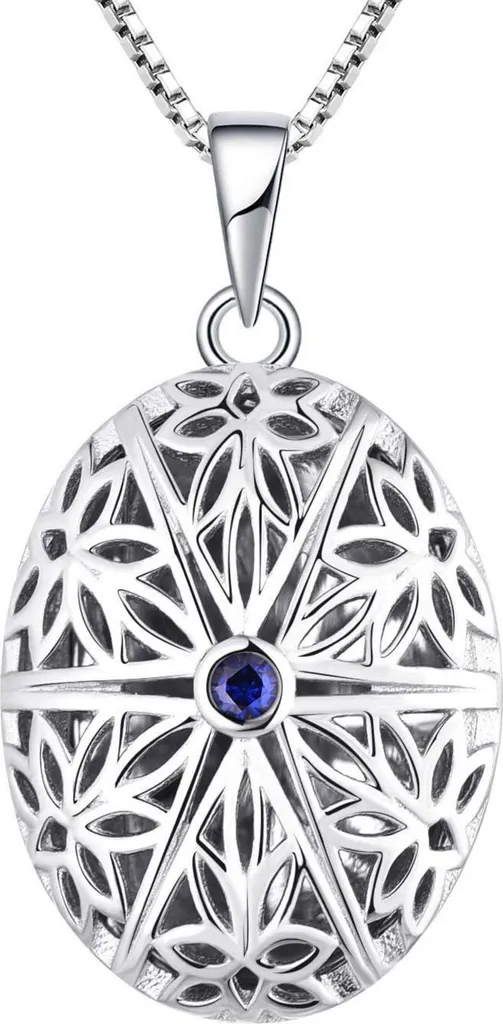 Collier Médaillon Argent 925 Hypoallergénique pour Photos de Famille