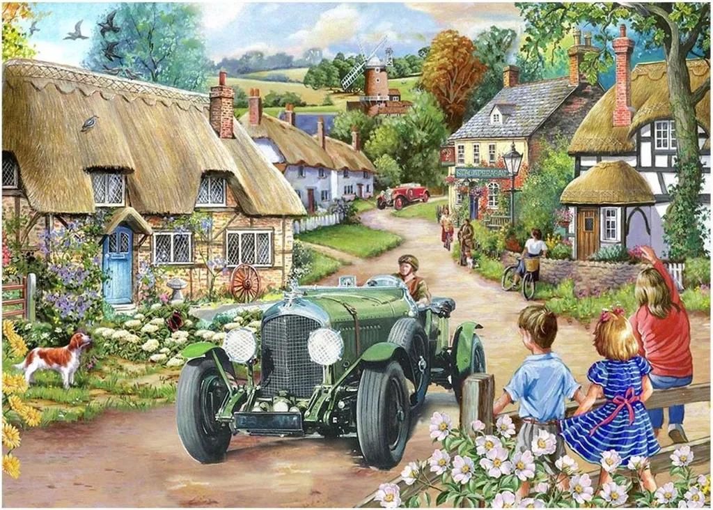 Puzzle 500 pièces XL Vintage Run pour adulte : activité détente et loisirs