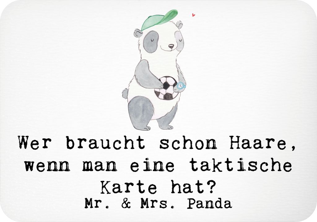Mr. & Mrs. Panda magnet Fußballtrainer Einzigartig - Weiß - Geschenk, whiteboardmagnet, Kühlschrankmagnet, Motivation, Beruf, haftmagnet, Fußba...