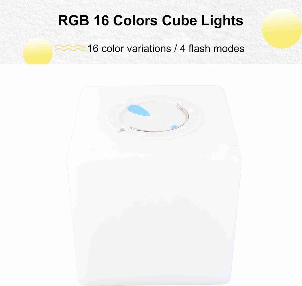 LED Cube Light,Remote Control Light,Colorful Rechargeable Light,Color Changing Cube Light,Rechargeable Light Up Cube