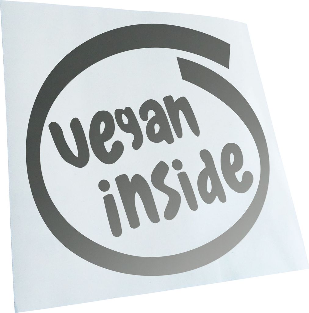 Kiwistar - Autoaufkleber - silber - 30 x 30 cm - vegan Inside - Heckscheibenaufkleber - Aufkleber für Auto Kfz Fahrrad, LKW, Truck Mofa