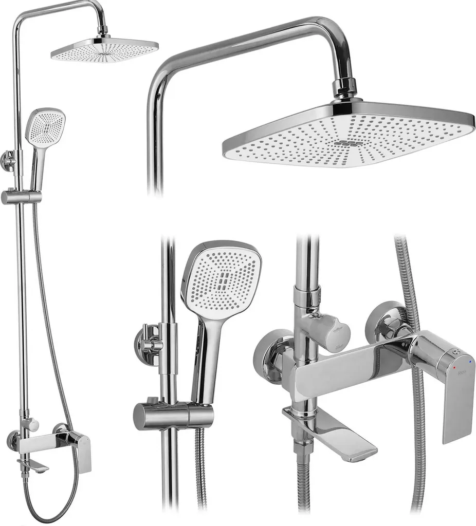 Kit de Douche Rea MY1902-78C Storm Chrome avec Mitigeur Thermostatique