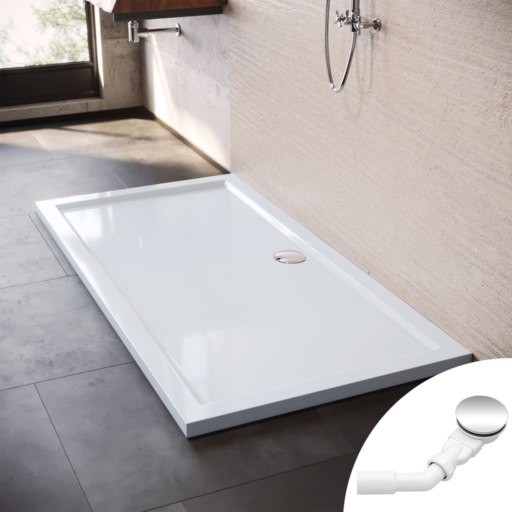 SONNI Piatto doccia quadrato 140x100x4cm, piatto doccia in Immagine del prodotto 