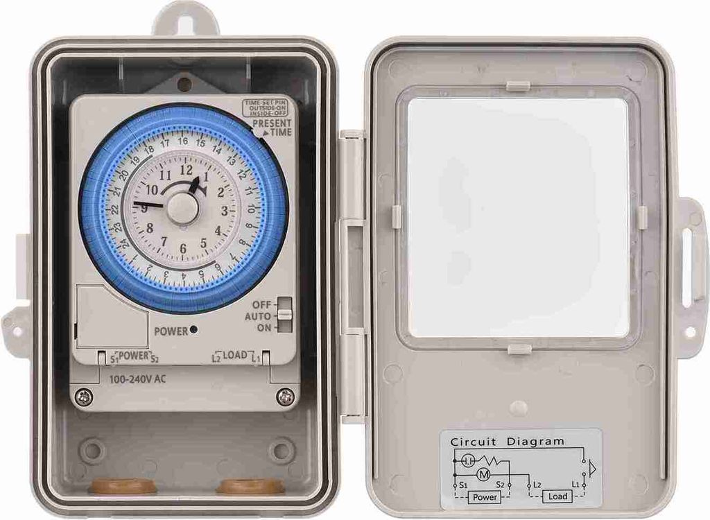 Mechanische 24-Stunden-Zeitschaltuhr IP53 – Programmierbare Produktbild 