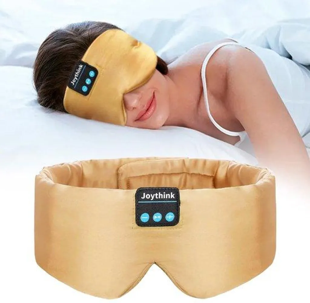 Casque audio sommeil Bluetooth et masque de nuit en soie ultra doux